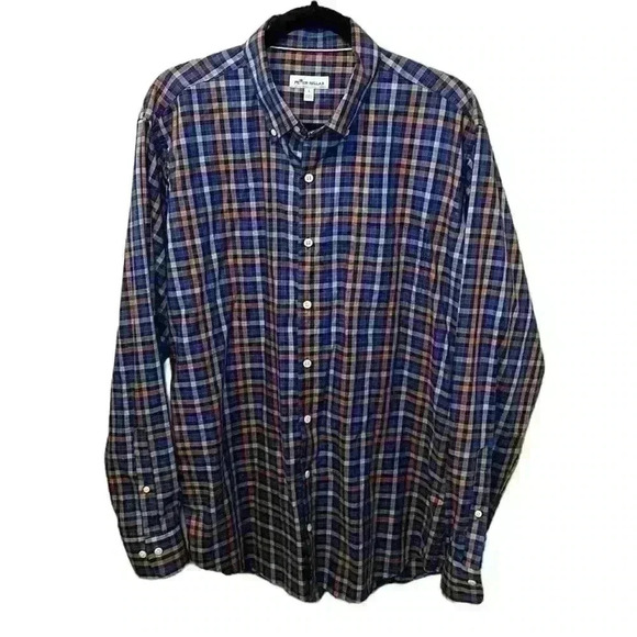 Peter Millar Crown Ease Patton Sport Shirt Long Sleeve Button Down Men’s Size L - Picture 2 of 10